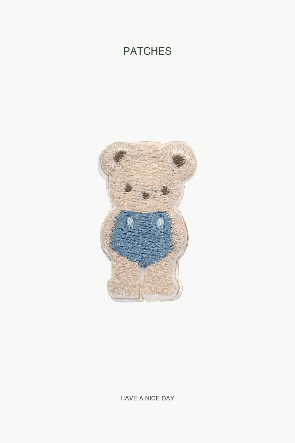 Straight-Up Teddy Patch — branded PATCHES display card