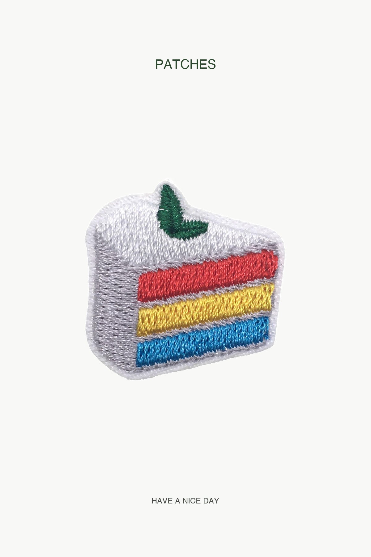 Rainbow Cake Patch — branded PATCHES display card