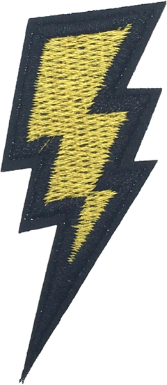Yellow Lightning Bolt Patch
