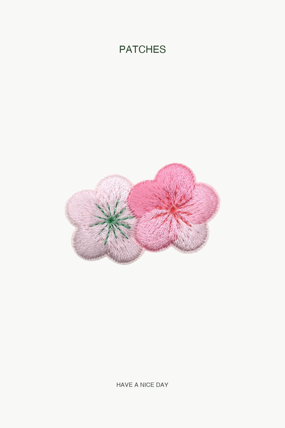 Cherry Blossom Patch — branded PATCHES display card