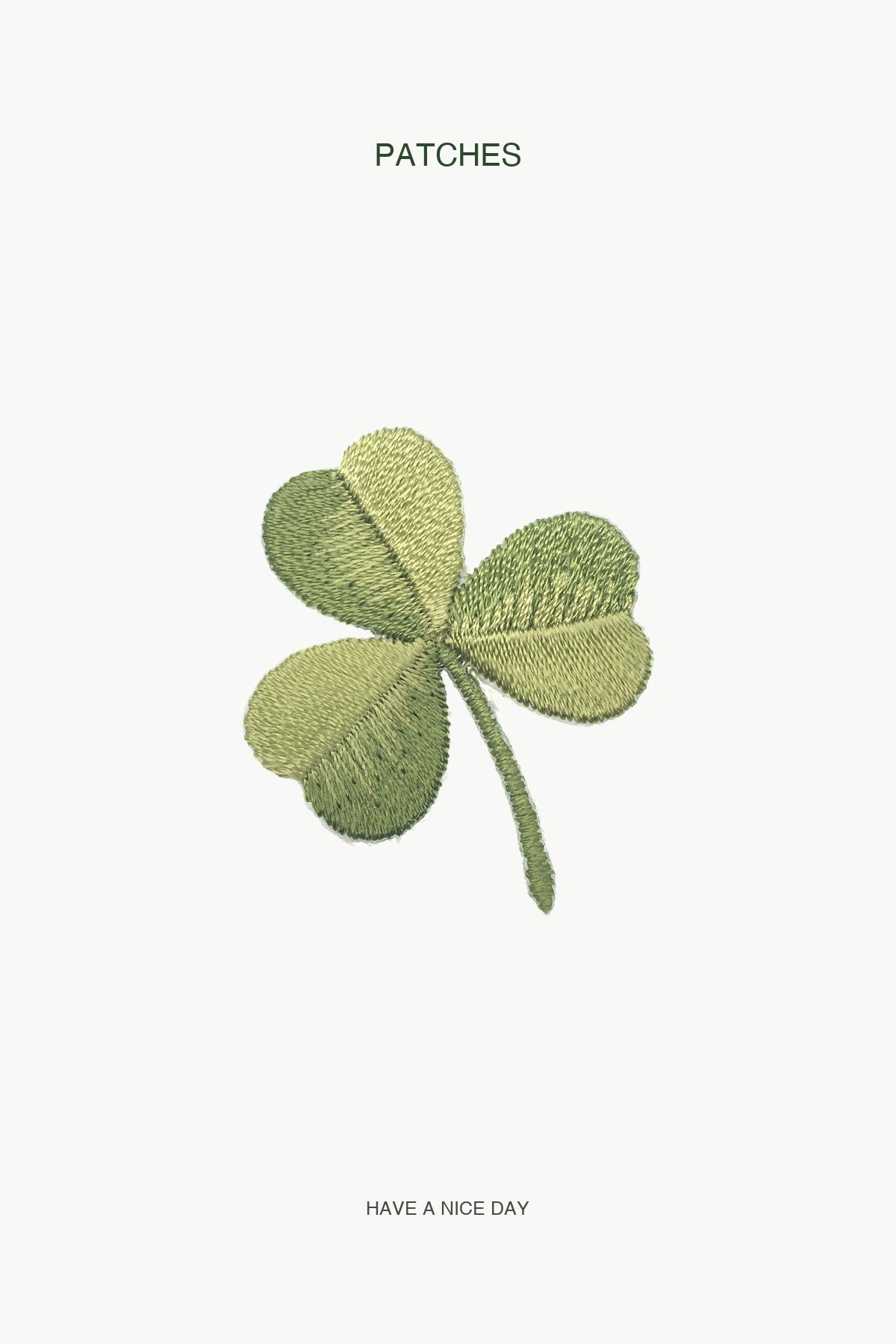 Clover Patch — branded PATCHES display card