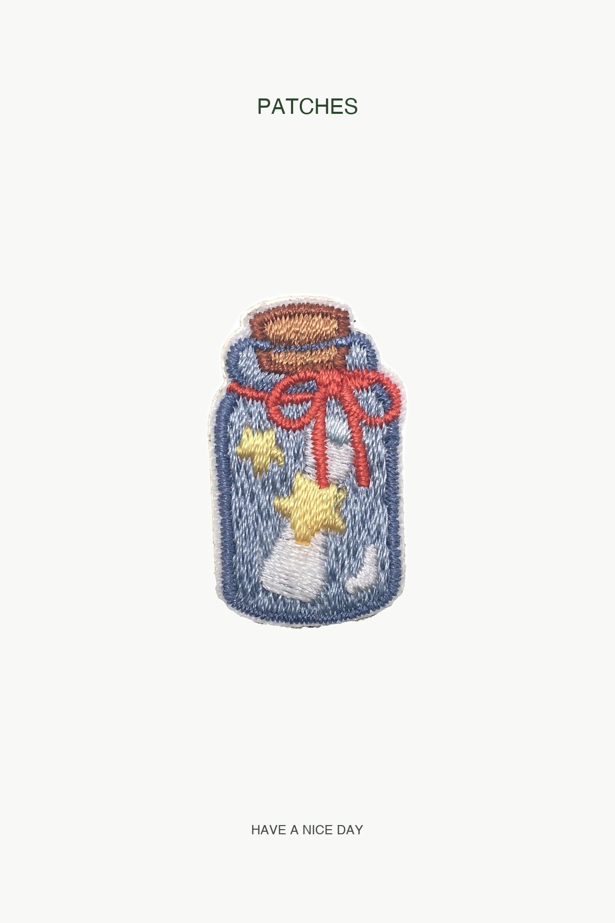 Wishing Bottle Patch — branded PATCHES display card