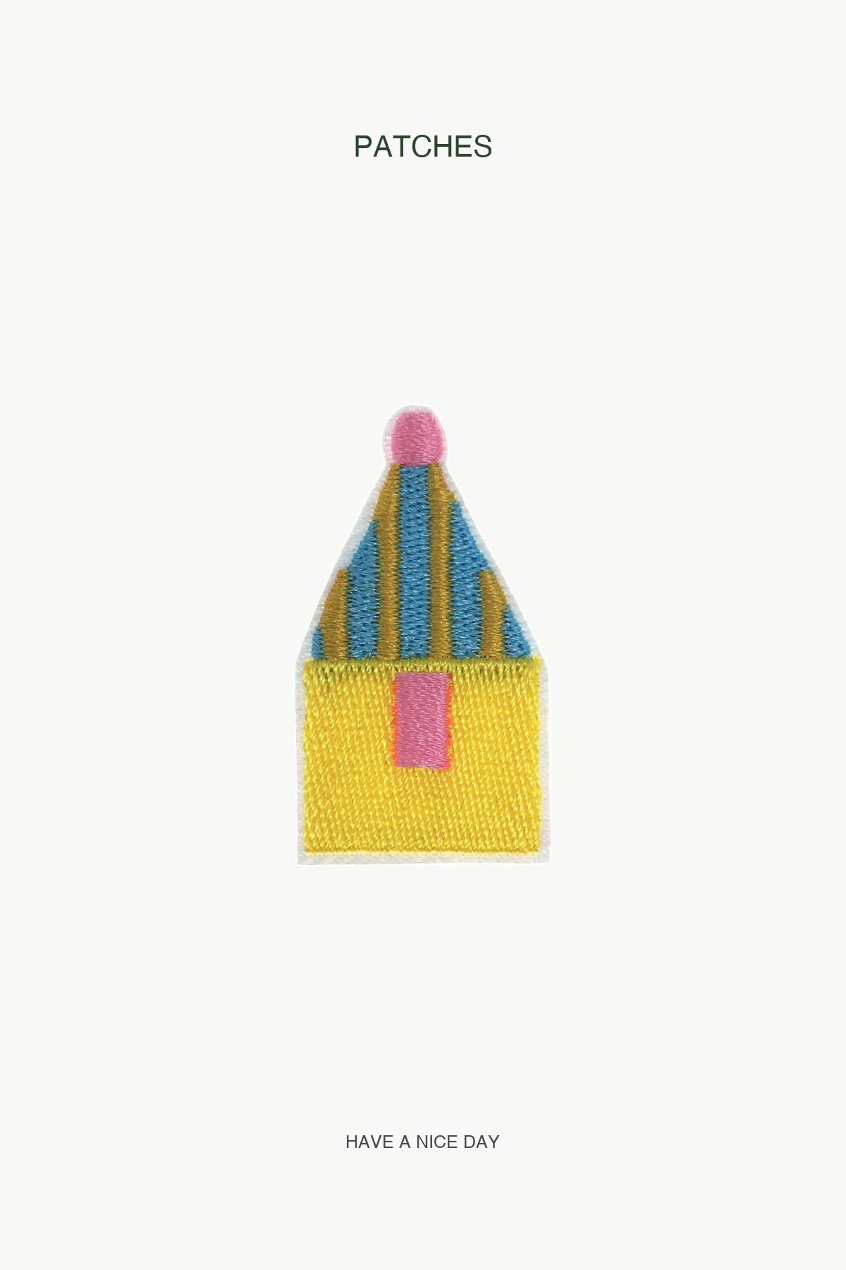 Yellow House Patch — branded PATCHES display card
