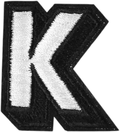 Uppercase K Alphabet Patch