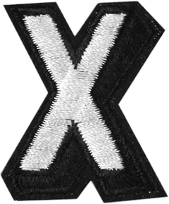 Uppercase X Alphabet Patch