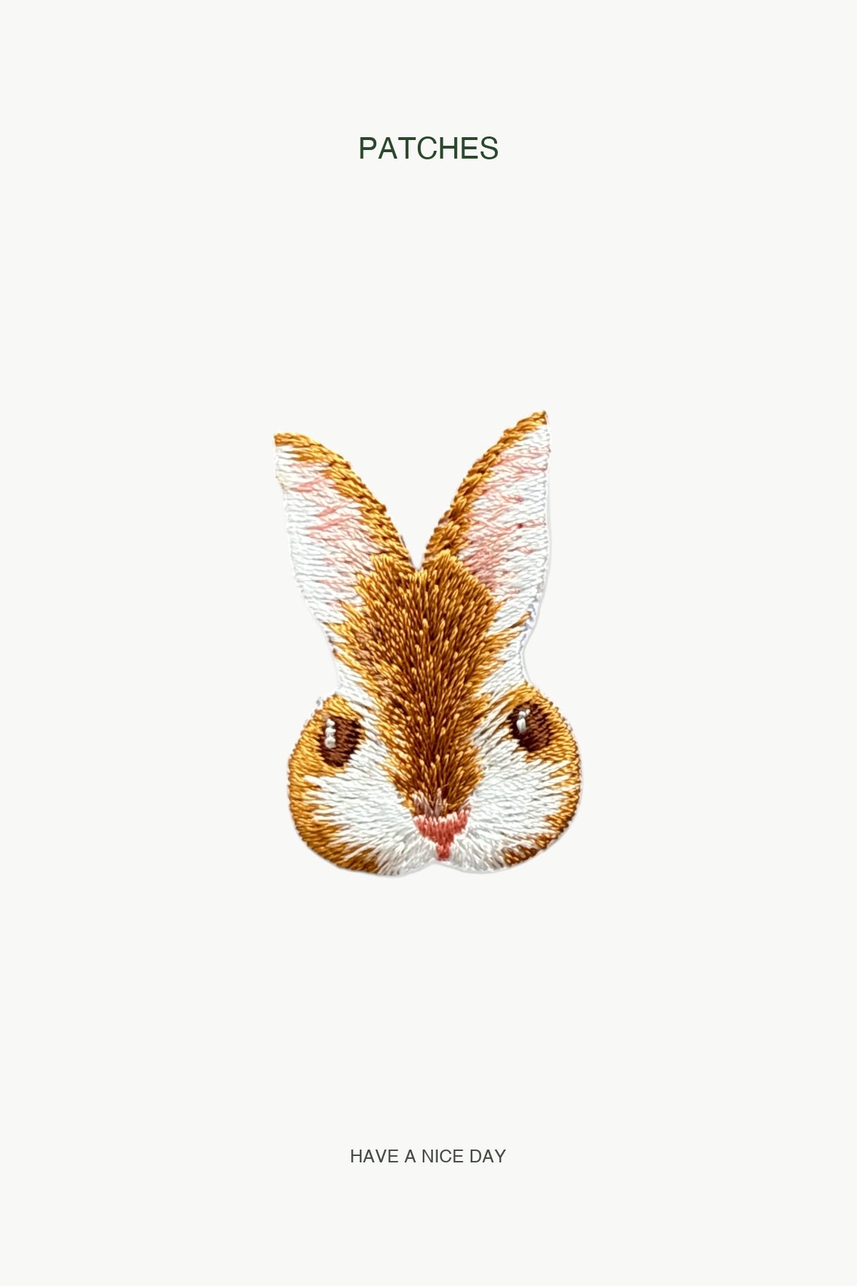 Rabbit Head/Brown Patch — branded PATCHES display card