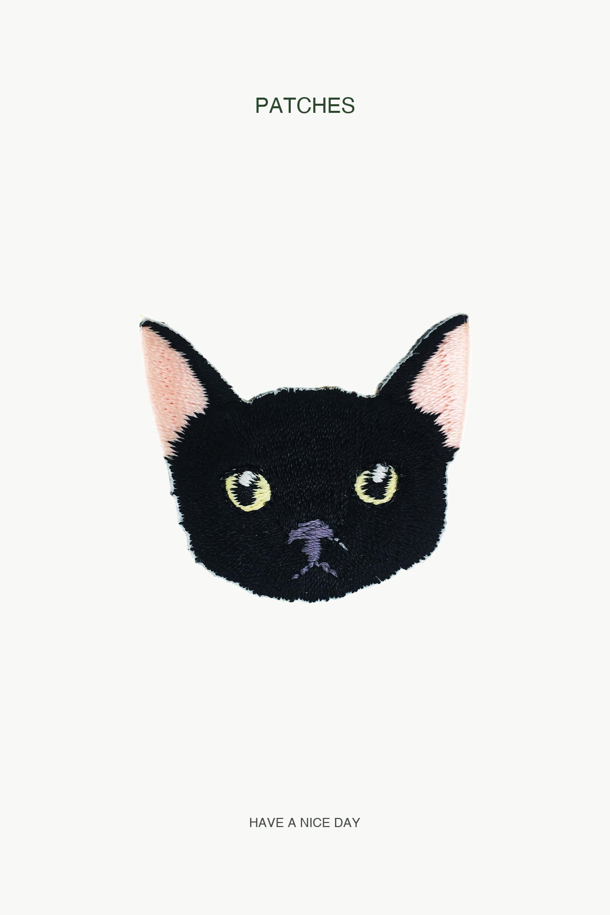 Cat Head/Black Patch — branded PATCHES display card