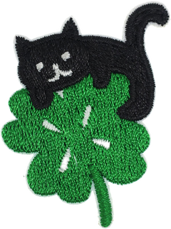 Black Cat & Clover Patch