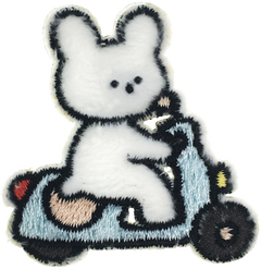 Bunny Riding Motocycle Patch