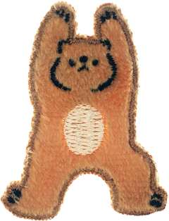 Hands-Up Brown Bear Patch