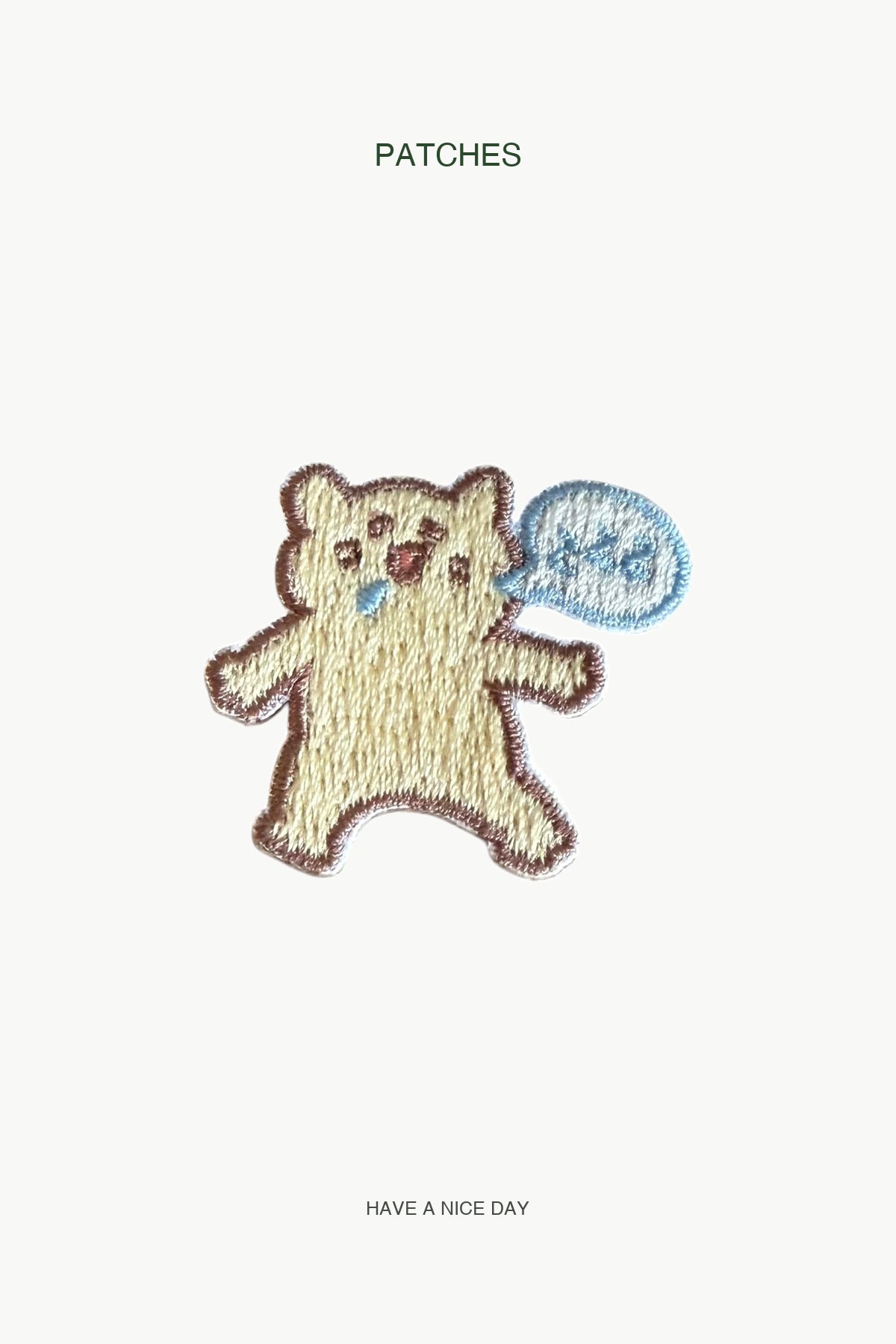 Sleeping Bear with ZZZ Patch — branded PATCHES display card