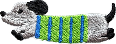 Green Sweater Sausage Dog Patch