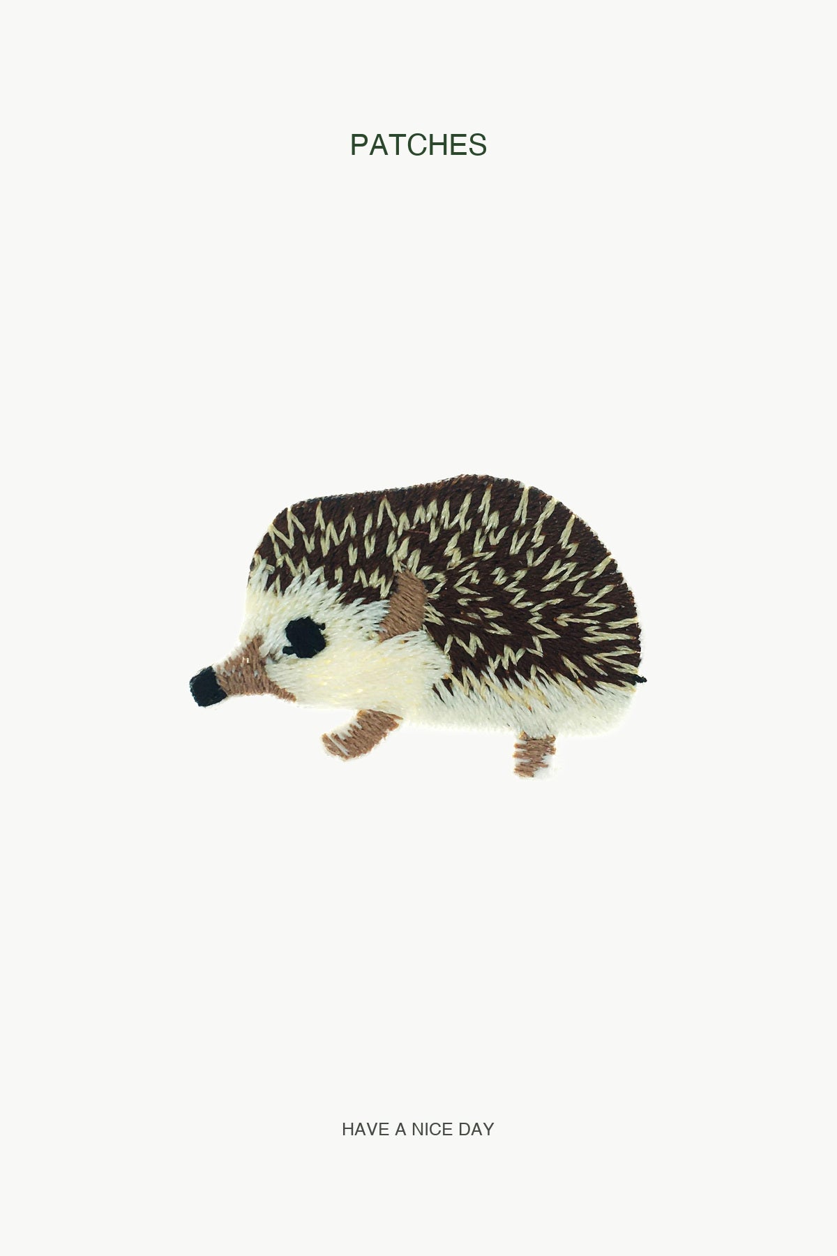 Hedgehog Patch — branded PATCHES display card