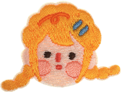 Sunny Braids Girl Patch