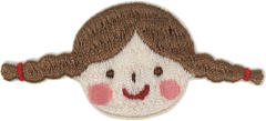 Chubby Long Braids Girl Patch