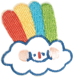 Happy Cloud With Rainbow Patch