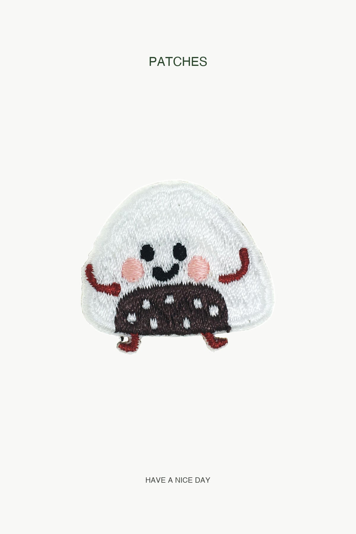 Hugging Onigiri  Patch — branded PATCHES display card