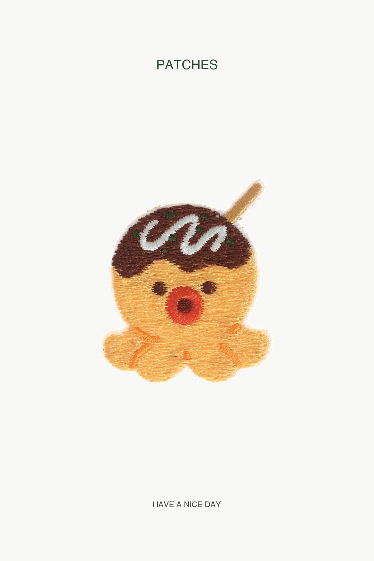 Takoyaki Patch — branded PATCHES display card