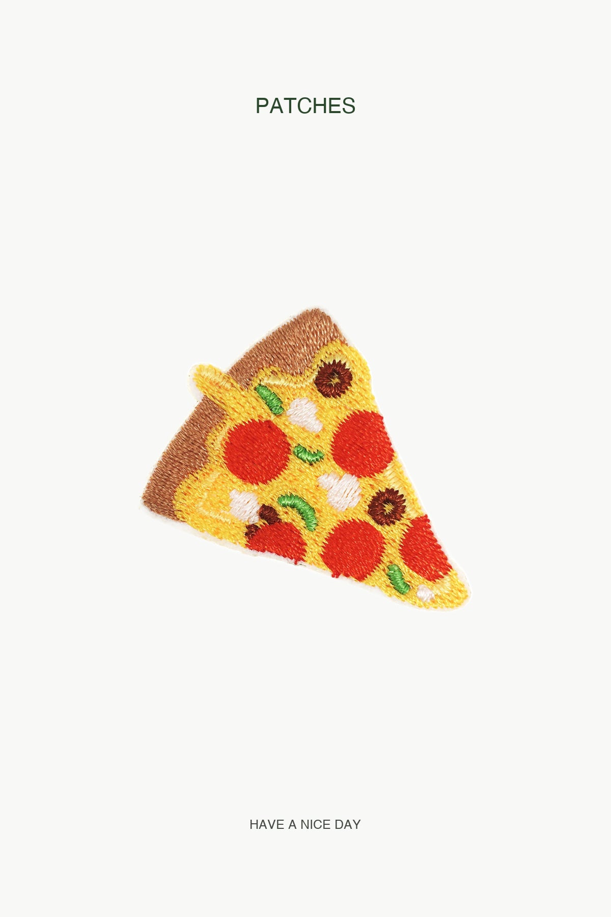 Pizza Patch — branded PATCHES display card