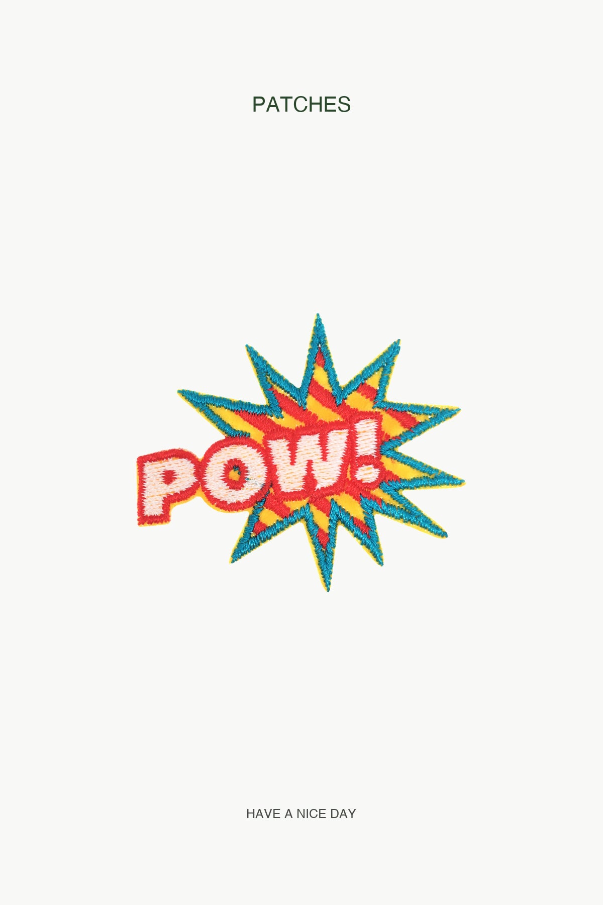 POW! Patch — branded PATCHES display card