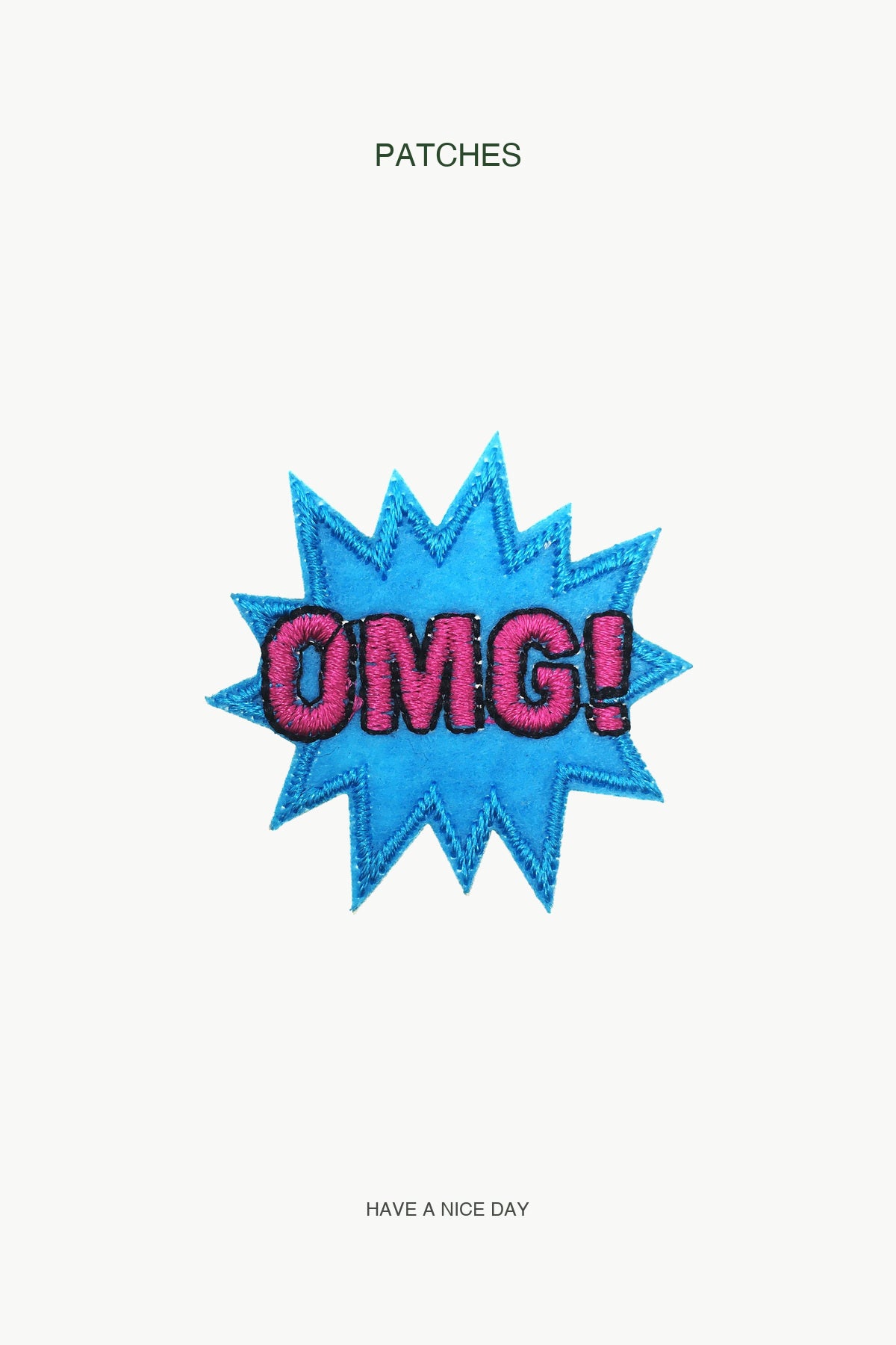 OMG! Patch — branded PATCHES display card