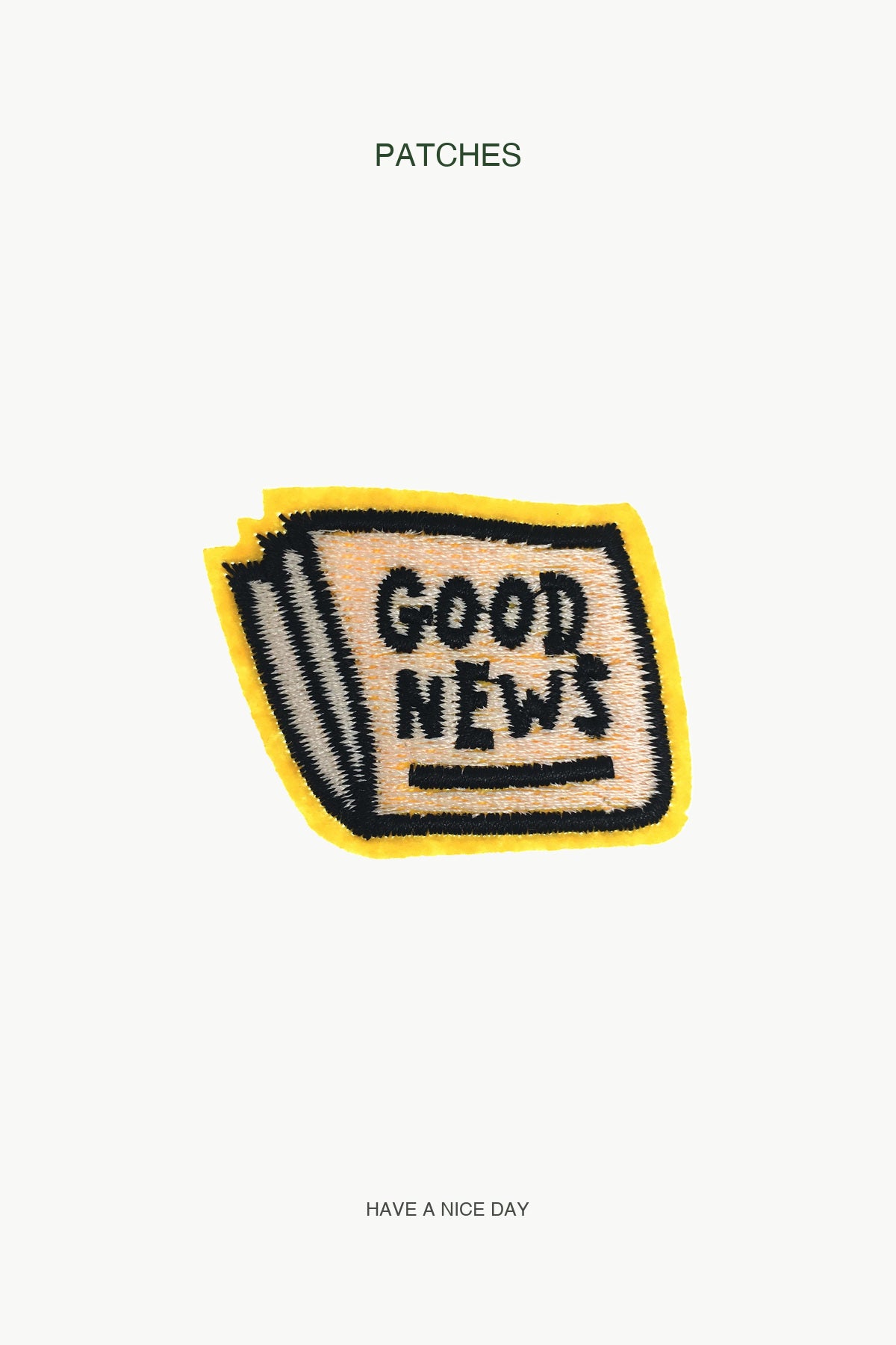 Good News Patch — branded PATCHES display card