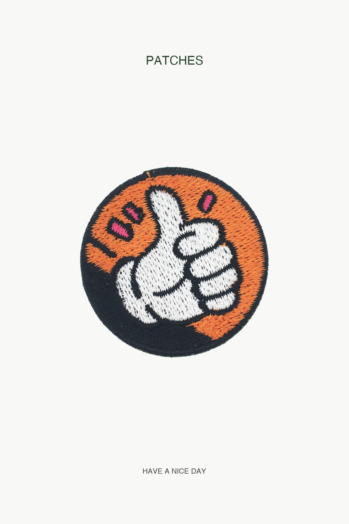 White Glove 'Good' Patch — branded PATCHES display card