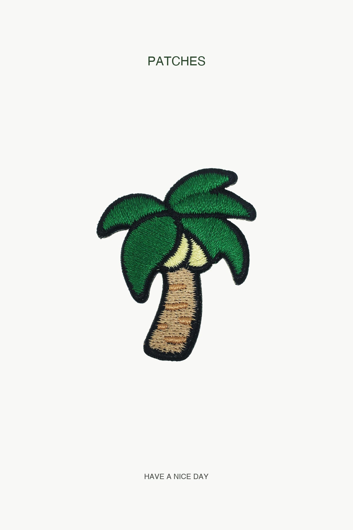 Coconut Tree Patch — branded PATCHES display card