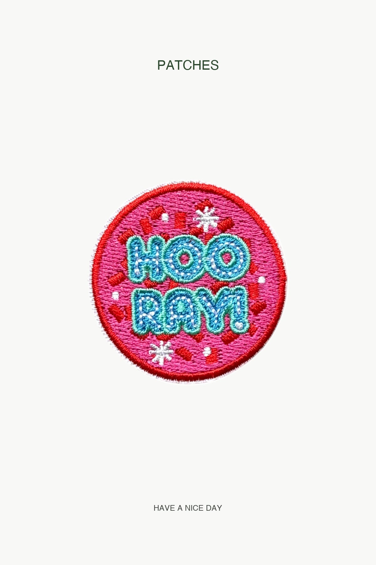HOO RAY! Patch — branded PATCHES display card