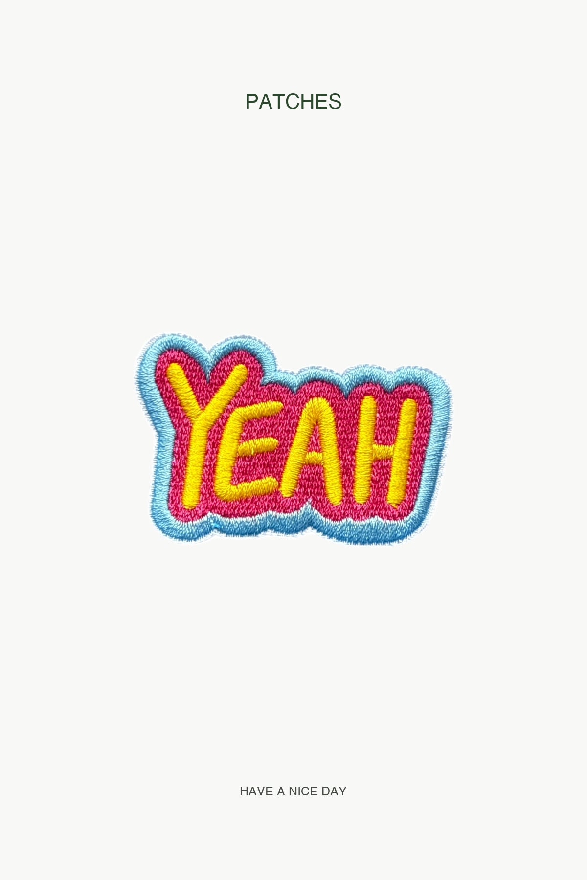 YEAH Patch — branded PATCHES display card