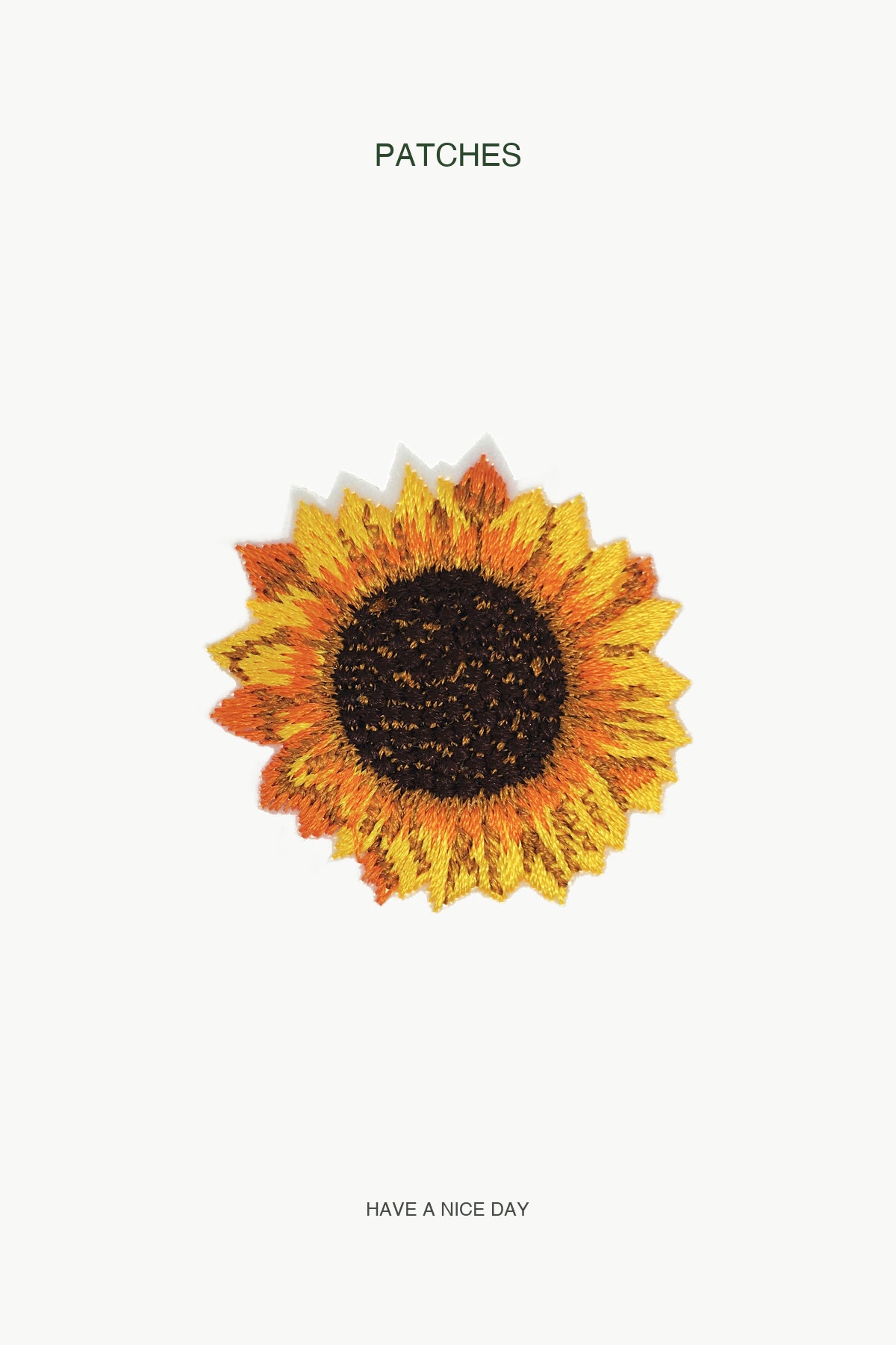 Sunflower Patch — branded PATCHES display card