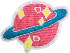 Pink and Blue Saturn Patch