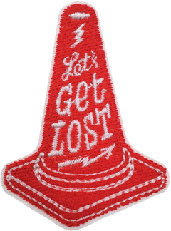 Traffic Cone "GET LOST" Patch