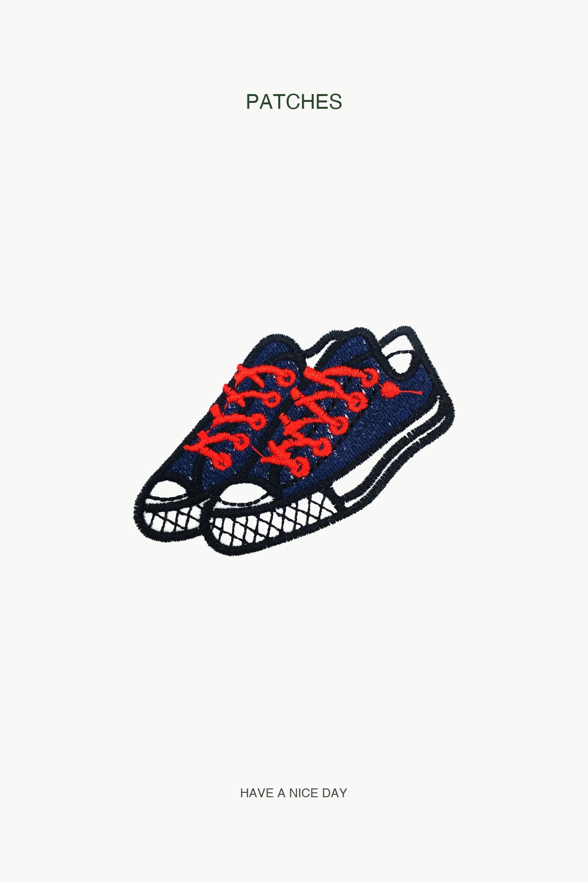 Black Sneakers Patch — branded PATCHES display card
