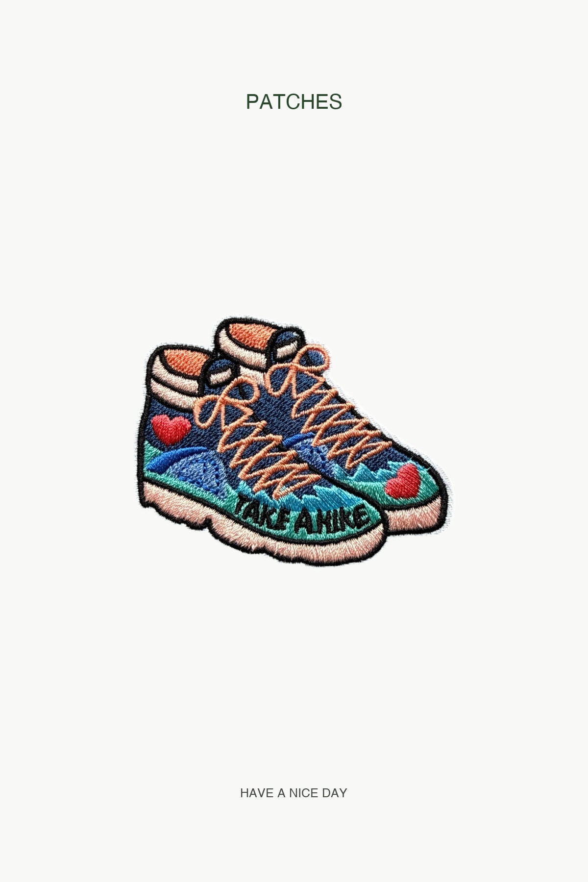 Colourful Sneakers Patch — branded PATCHES display card