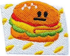 Burger (Iron On) Patch
