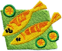 Ikan Bakar (Iron On) Patch