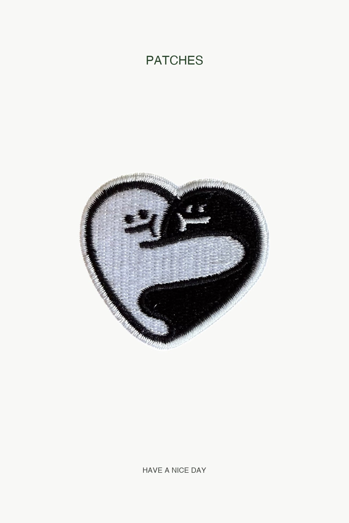 Hugging Heart Patch — branded PATCHES display card