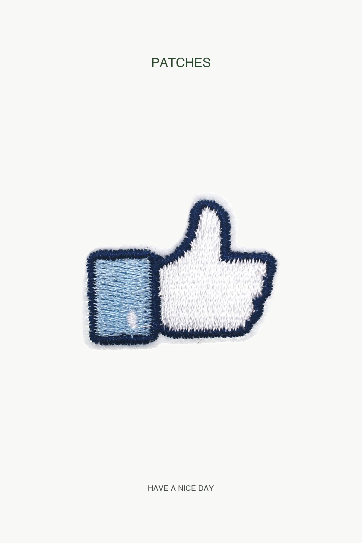 Facebook Like Patch — branded PATCHES display card