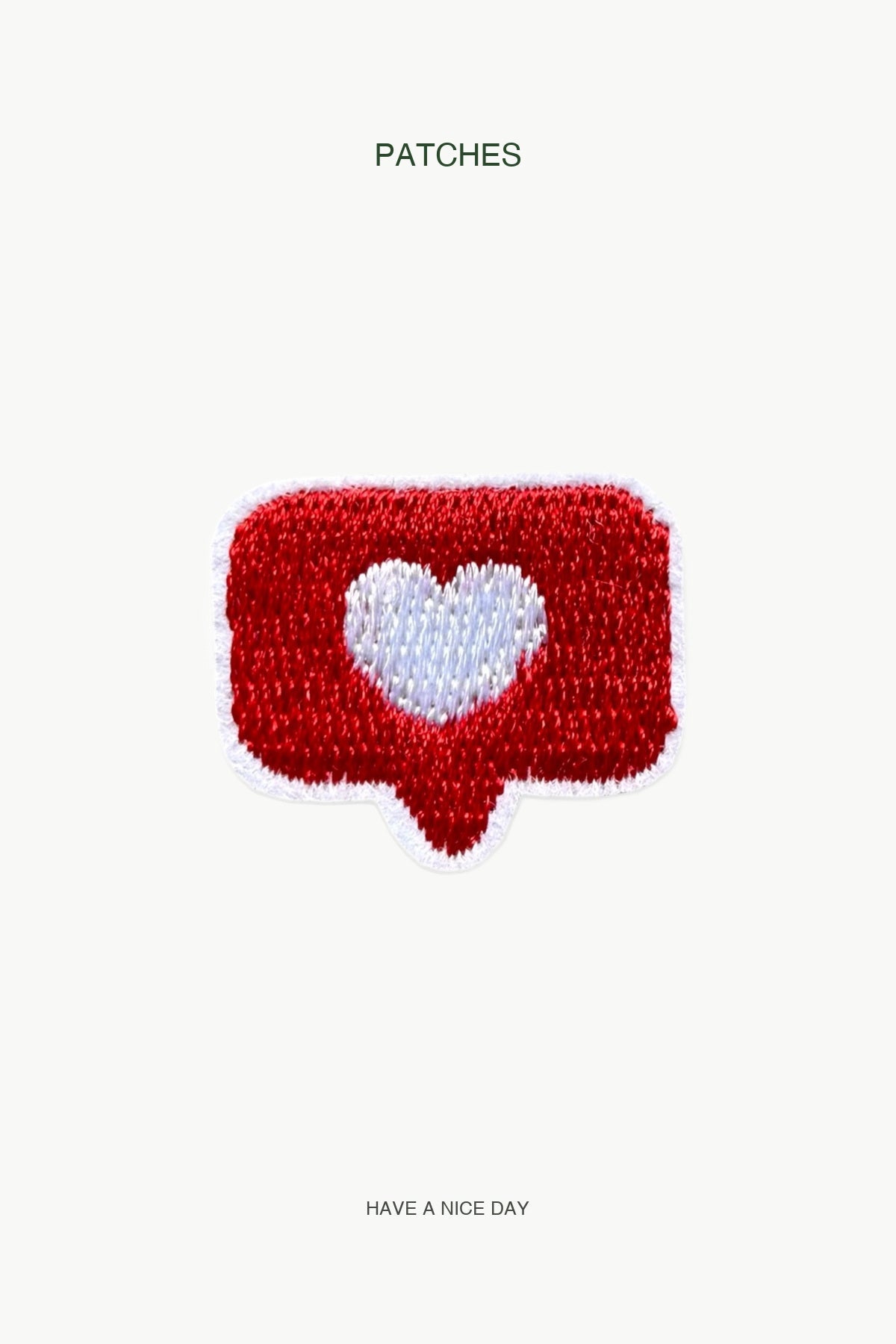 Facebook Love Patch — branded PATCHES display card