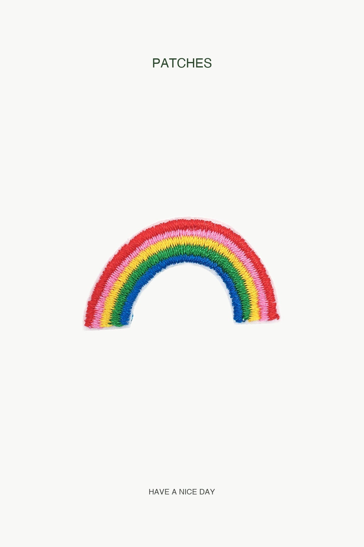 Rainbow Patch — branded PATCHES display card