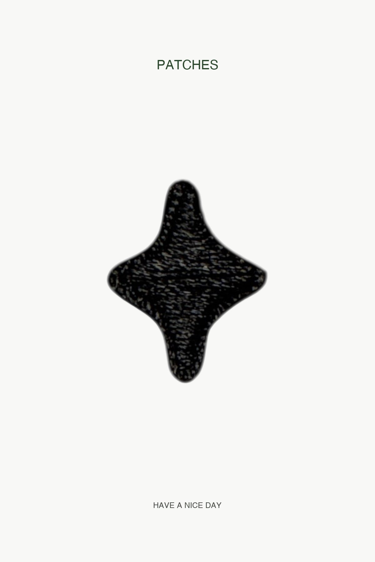 Black Bling Patch — branded PATCHES display card