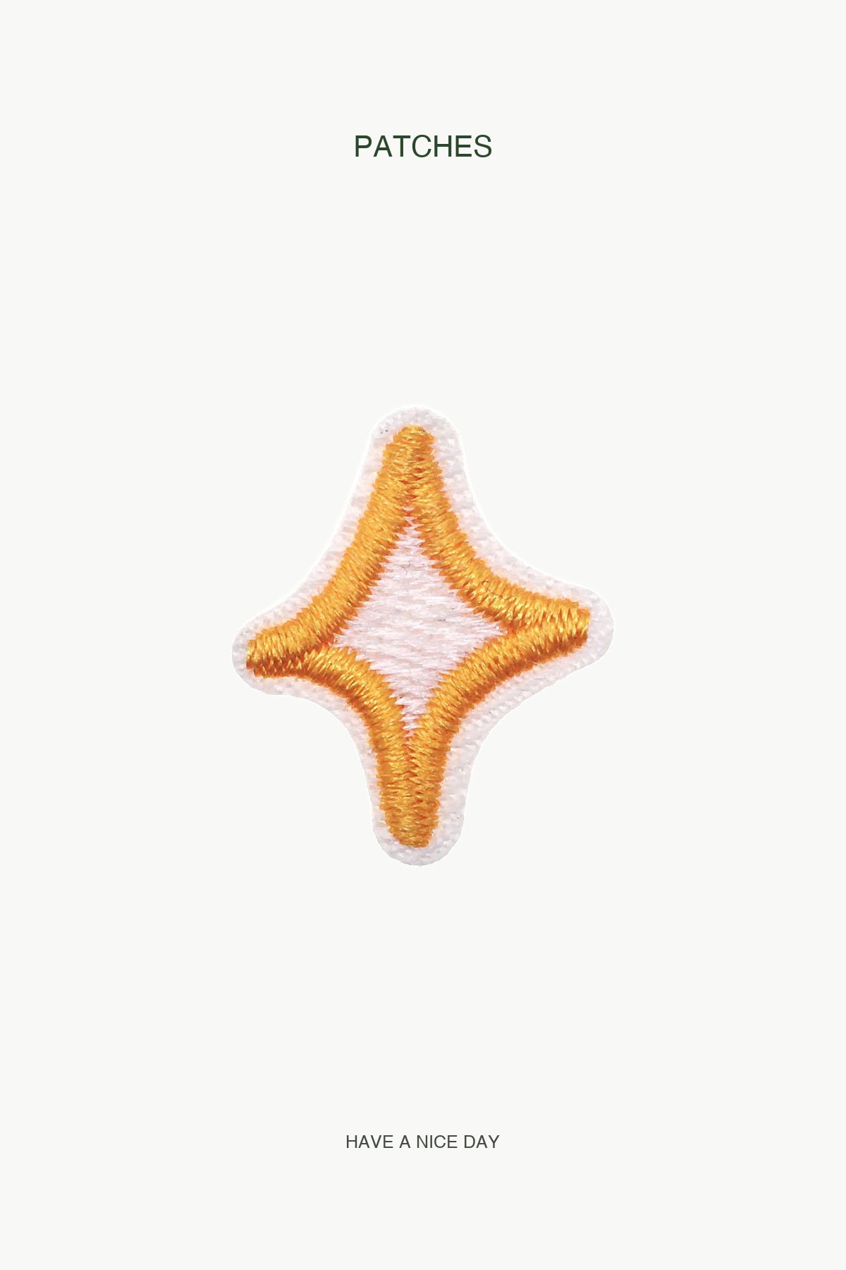 Yellow Bling Patch — branded PATCHES display card