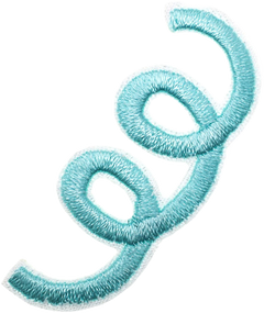 Curly Blue Patch