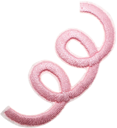Curly Light Pink Patch