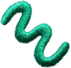 Green Wavy Line Patch