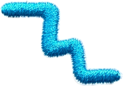 Blue Zig-Zag Line Patch